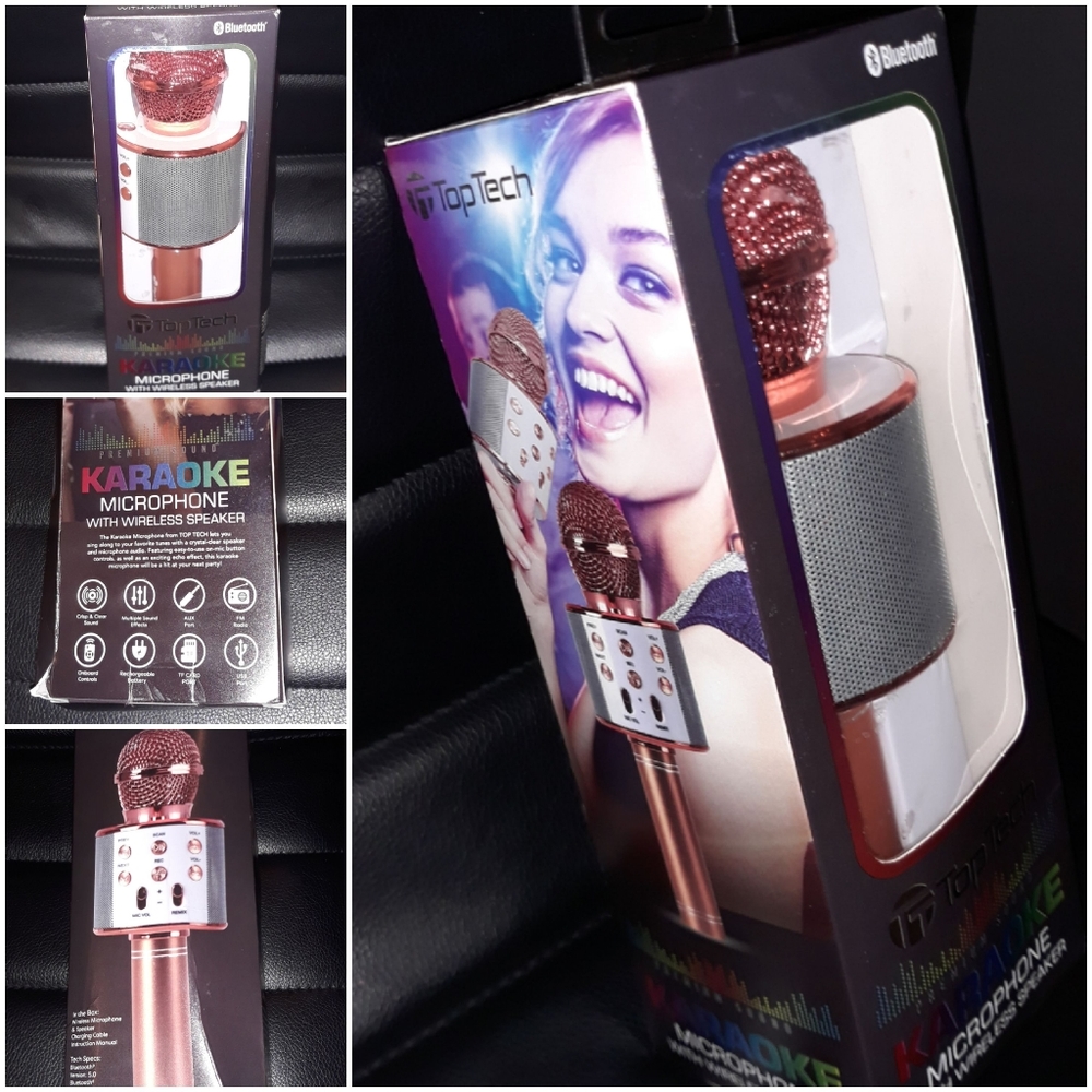 top tech Bluetooth karaoke microphone With Wireless Speaker